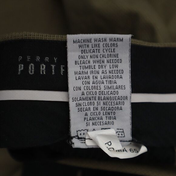 Perry Ellis Pants Mens 38 Brown Portfolio Pleated Front High Rise Dress Bottoms - Picture 4 of 14